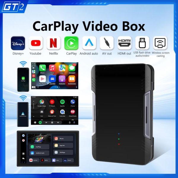 GT2-CarPlay To Android 10 Wireless CarPlay/Android auto/Video - Image 2