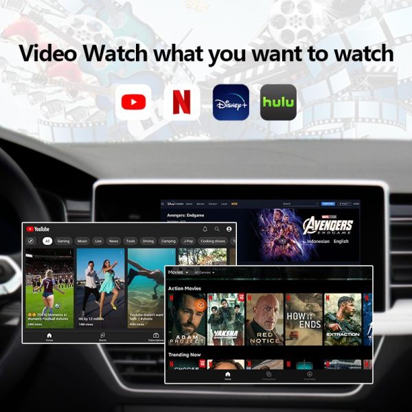 GT2-CarPlay To Android 10 Wireless CarPlay/Android auto/Video - Image 4