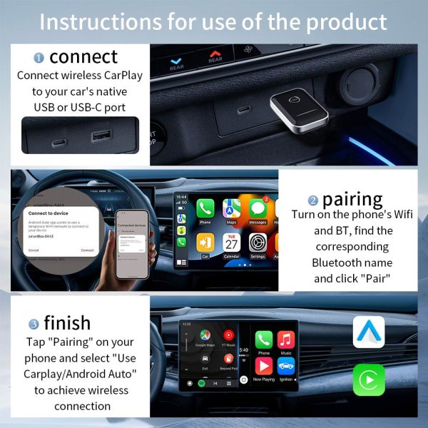 M1-Wire CarPlay/Android auto To wireless CarPlay/Android auto - Image 3