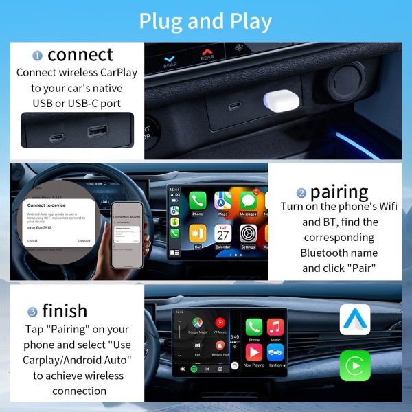 M2-Wire CarPlay/Android auto To wireless CarPlay/Android auto - Image 3