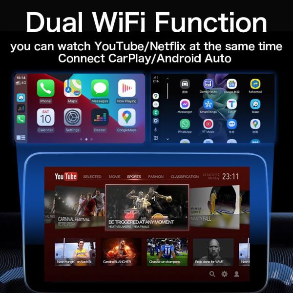 Y2-CarPlay To Android 12 Wireless CarPlay/Android auto/Video - Image 5