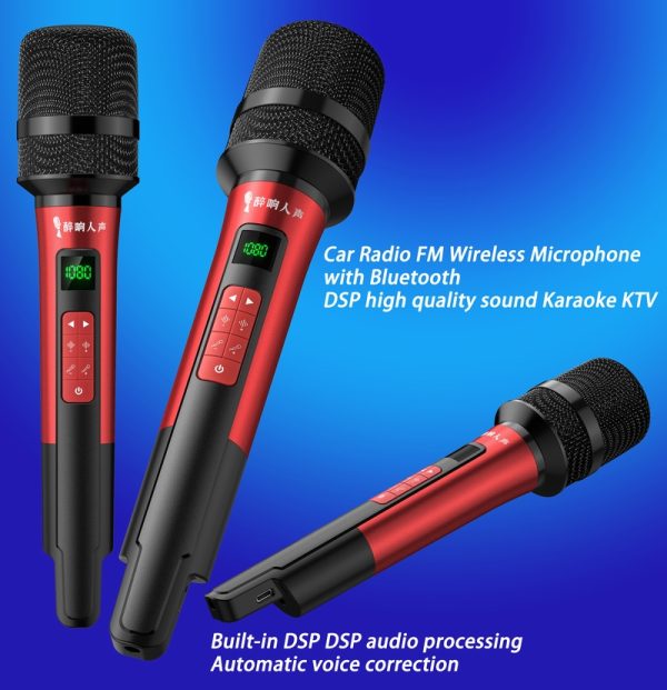 wireless microphone with bluetooth for car FM radio