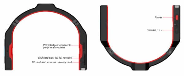 Split external intelligent safety helmet