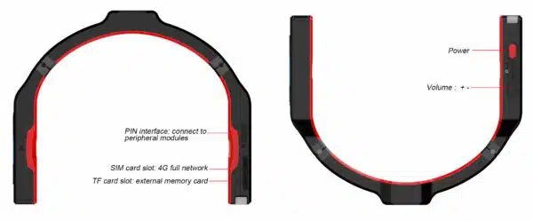 Split external intelligent safety helmet