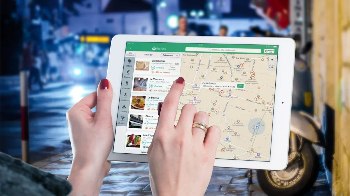 Taxi Advertising with GPS Positioning