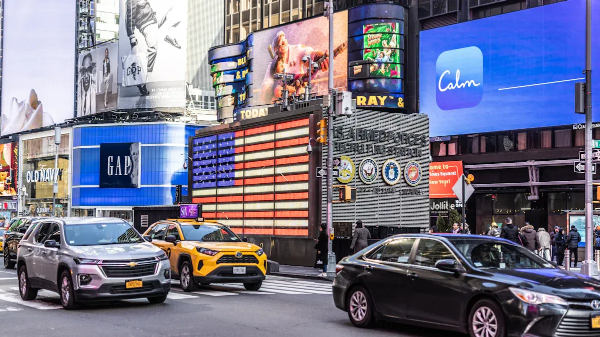 Taxis with advertising equipment creating new revenue streams