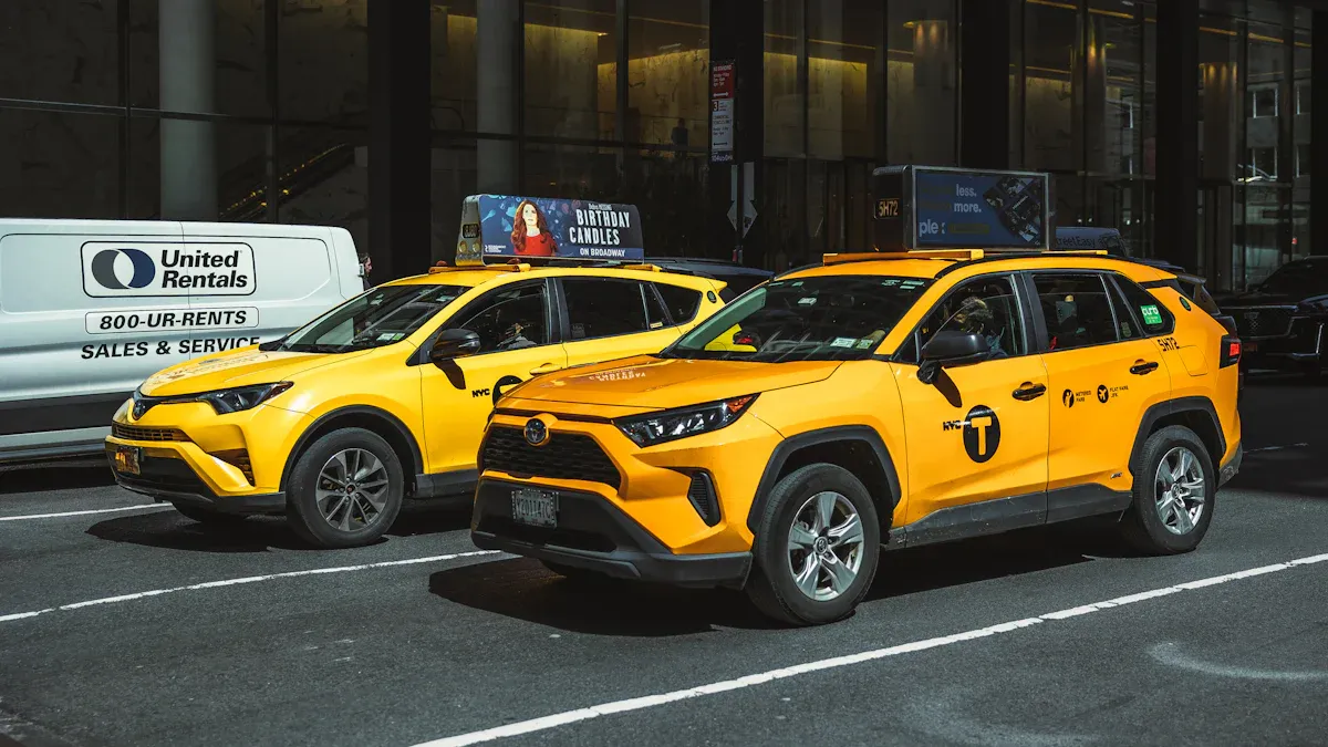 Taxi advertising during sports events