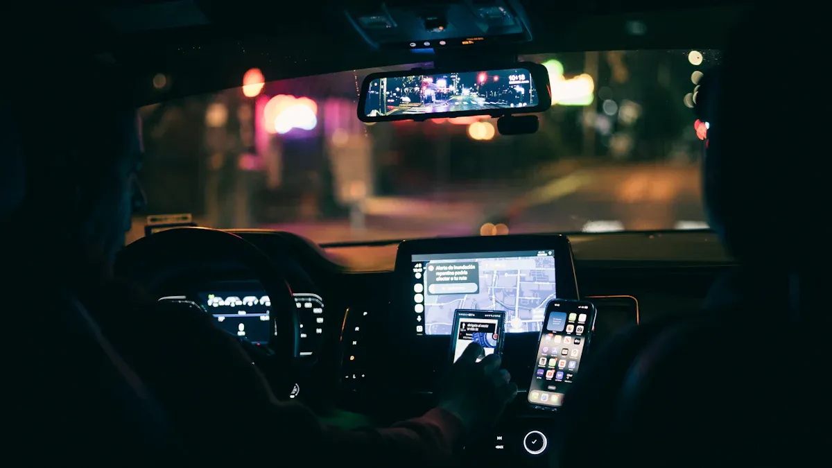 Key Functionalities in GPS-Based Geo-Targeted Advertising for Taxi and Rideshare Advertising Displays