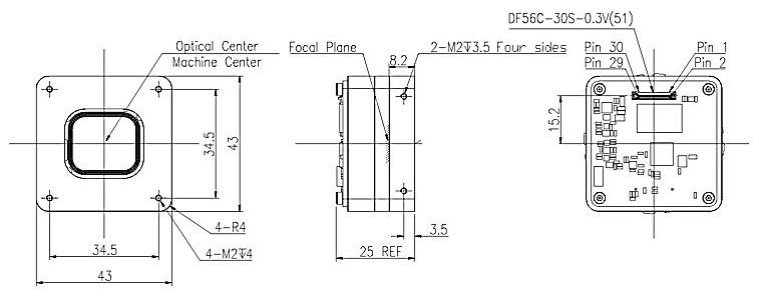 5.1.UVL12 0000N Standard interface board without lens